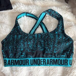 Under Armour Teal and Black Sports Bra